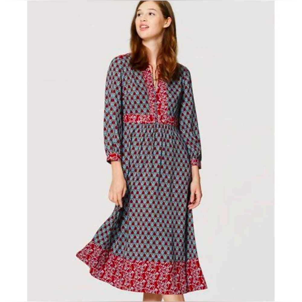Ann Taylor Loft size 6 floral midi boho dress